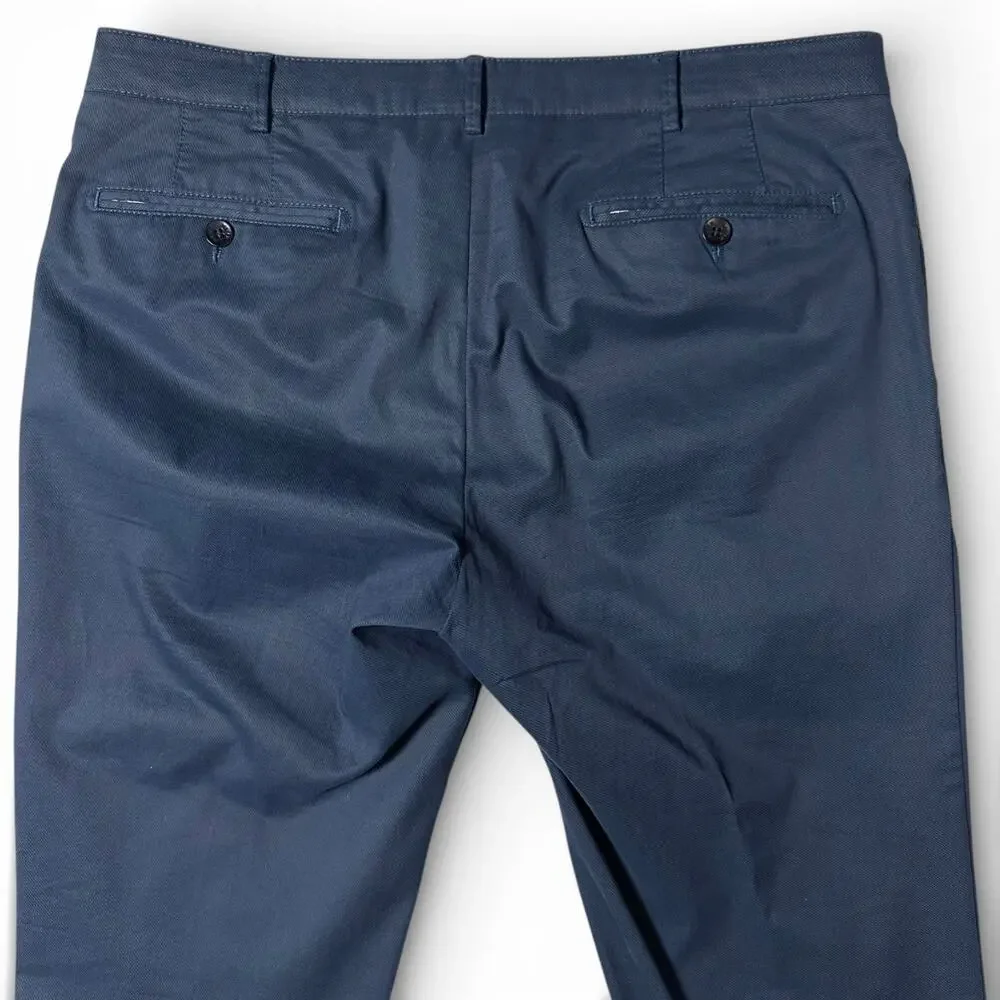 Meyer Bonn Pants Mens Size 37x30 (97/86) Blue Stretch Chino Casual